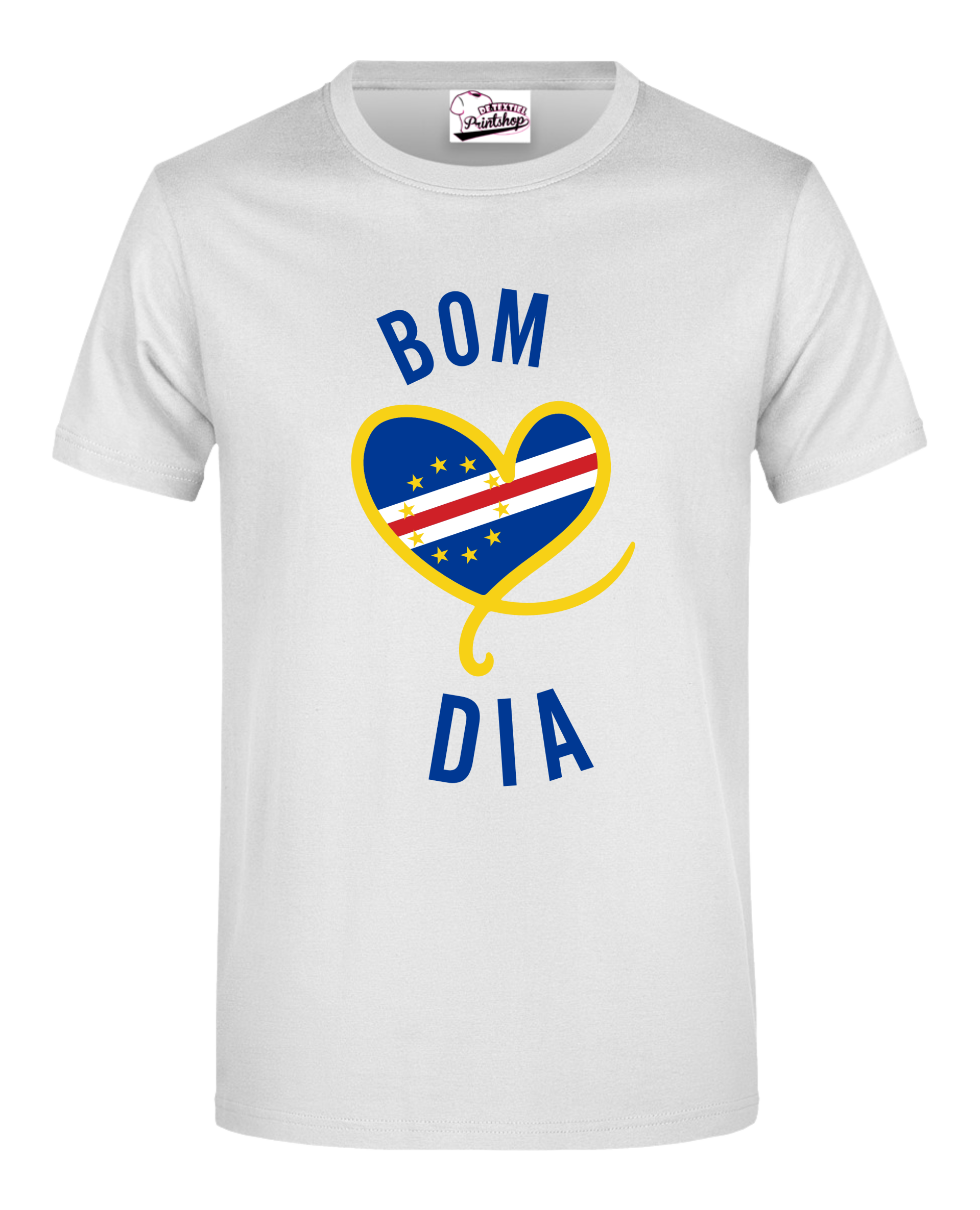 Cabo Verde -T-shirt Dia HM Kleur WIT