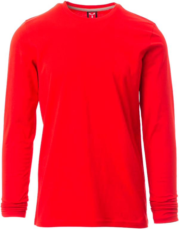 HEREN T-SHIRT LANGE MOUWEN ROOD