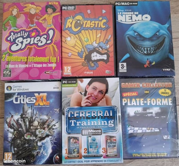 LOT DE 6 JEUX PC