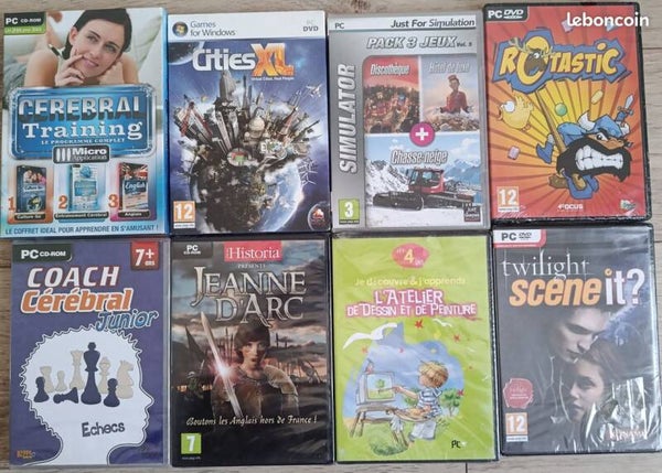 LOT DE 8 JEUX PC
