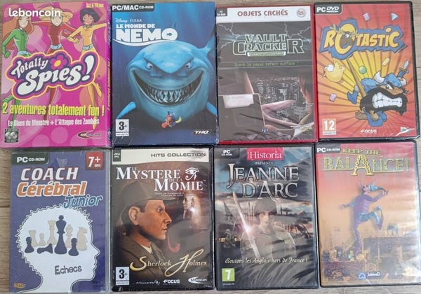 LOT DE 8 JEUX PC