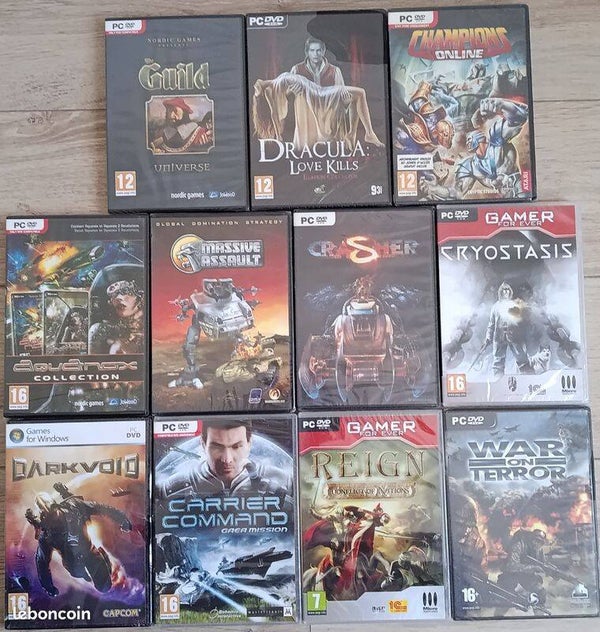 LOT DE 11 JEUX PC