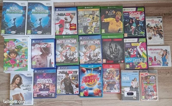 LOT DE 59 JEUX VIDEO