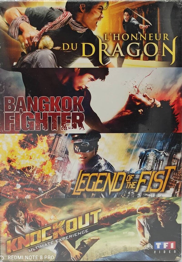 L' HONNEUR DU DRAGON + BANGKOK FIGHTER + LEGEND OF THE FIST + KNOCKOUT