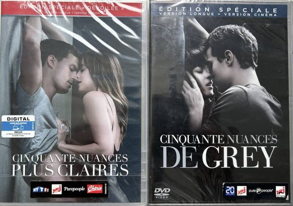 LOT 2 FILMS CINQUANTE NUANCES DE GREY + PLUS CLAIRES