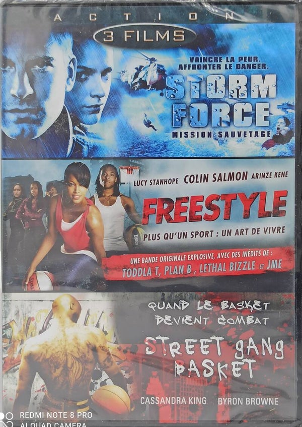 PACK 3 FILMS ACTION : STORM FORCE + FREESTYLE + STREET GANG BASKET