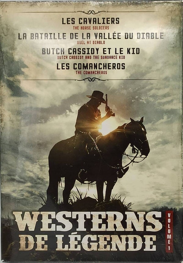 LES CAVALIERS + LA BATAILLE DE LA VALLEE DU DIABLE + BUTCH CASSIDY ET LE KID + LES COMANCHEROS