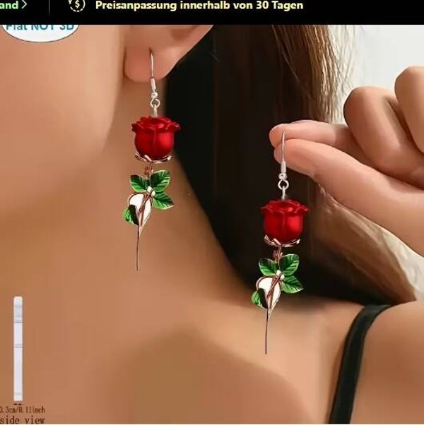 O0009 - Ohrstecker "Rose"  2D