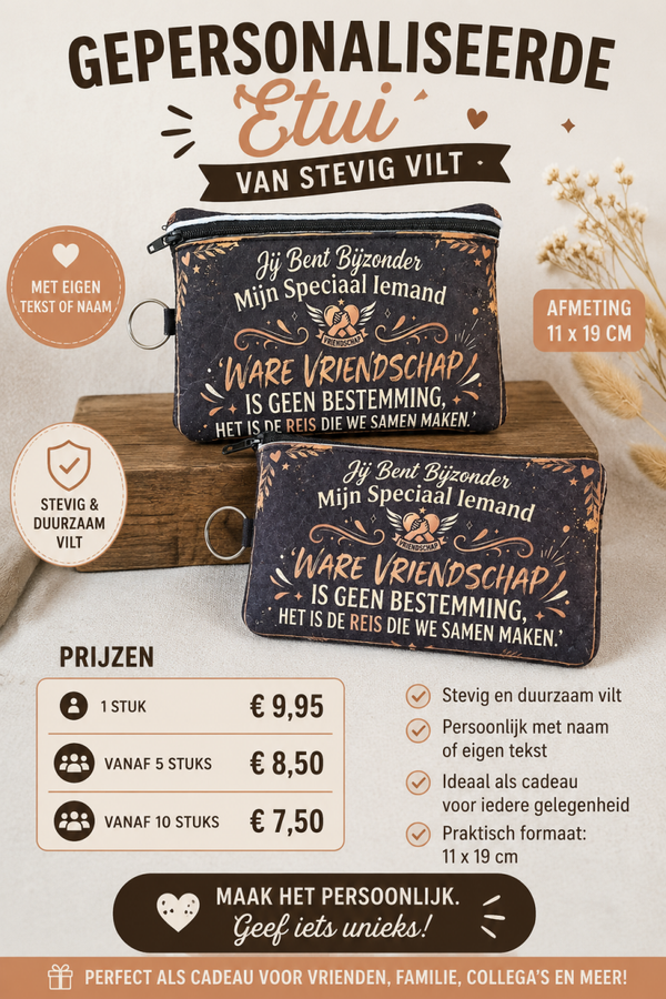 Gepersonaliseerde etui! 1 Stuk