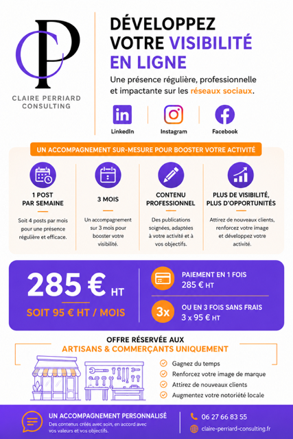Forfait 1 post par semaine soit 4 posts par mois