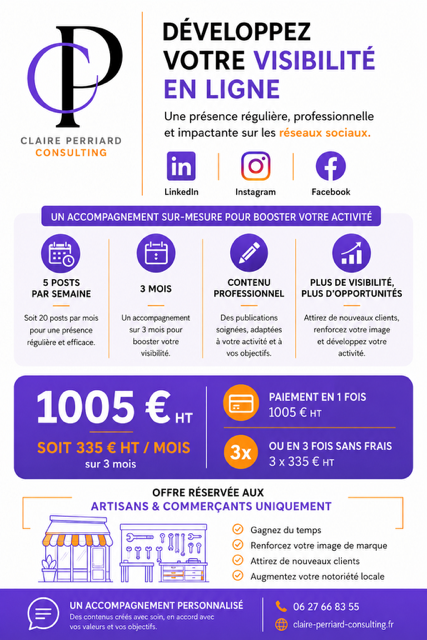 Forfait 5 posts par semaine soit 20 posts par mois
