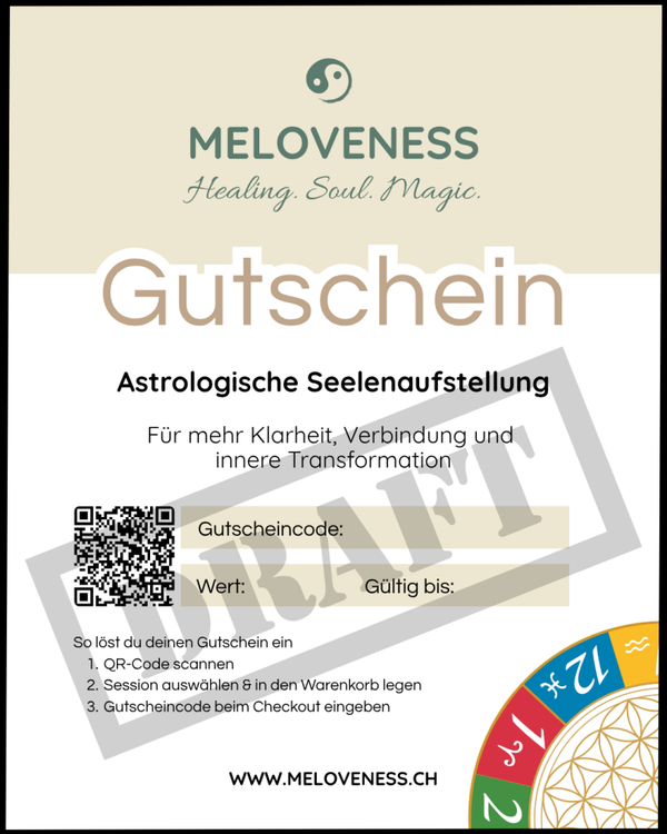 GESCHENKGUTSCHEIN Astrologische Seelenaufstellung