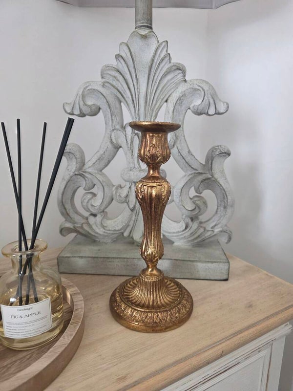 Antique Gold Empire Candlestick