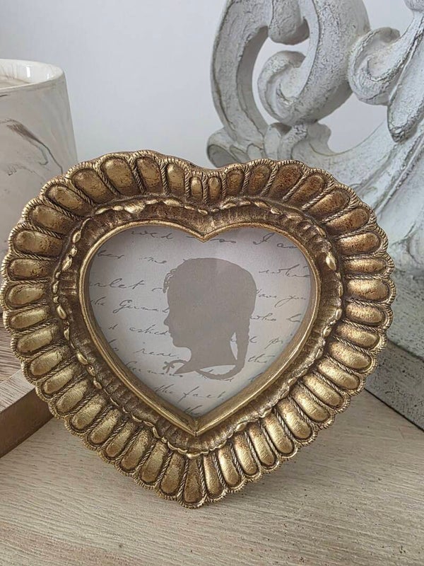 Small Gold Heart Photo Frame