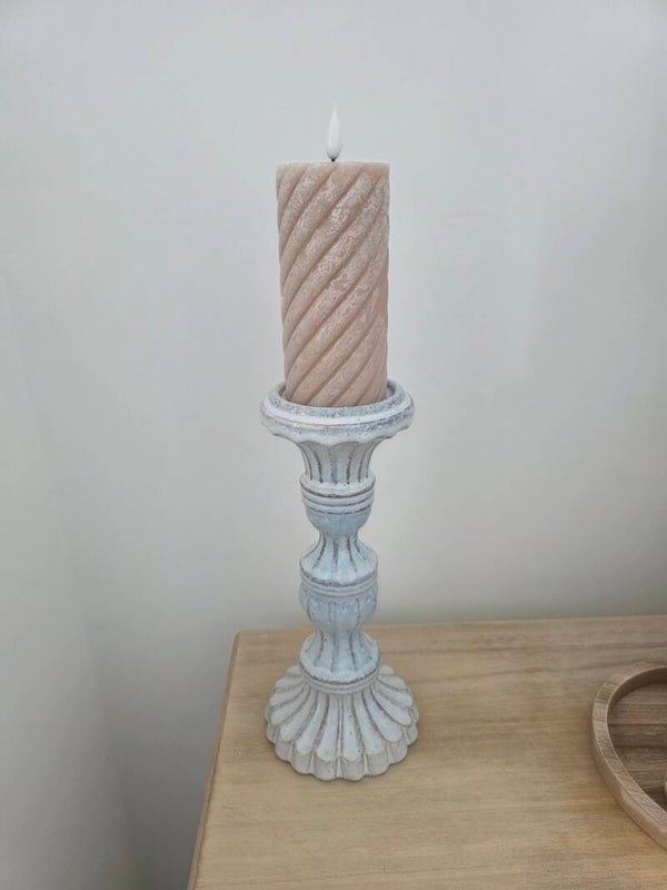 Ornate white ceramic Candle Holder