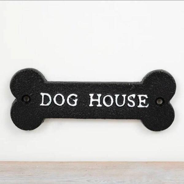 Dog House cast iron wall/ door sign