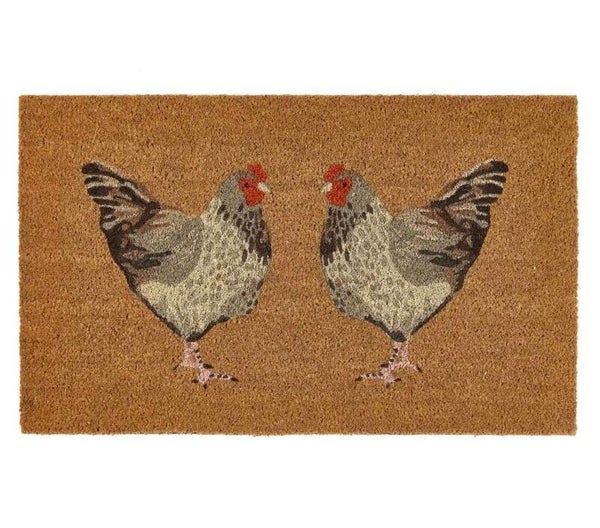 Chickens Coir Door Mat