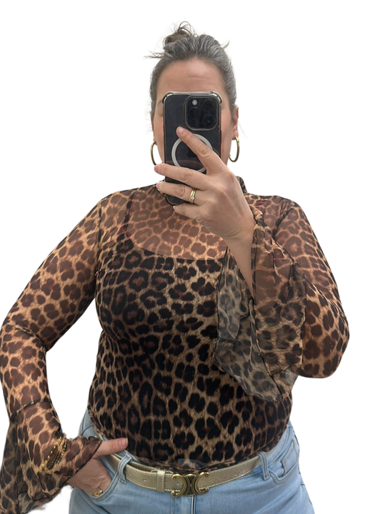 Panter top met flairmouw