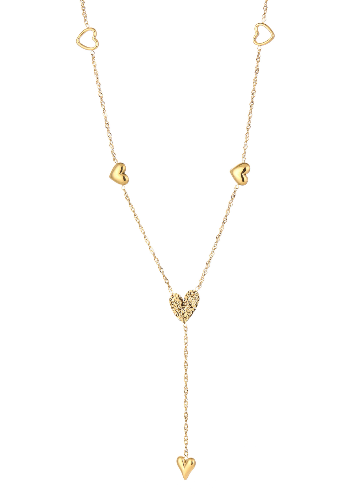 Ketting full of hearts - goud of zilver)