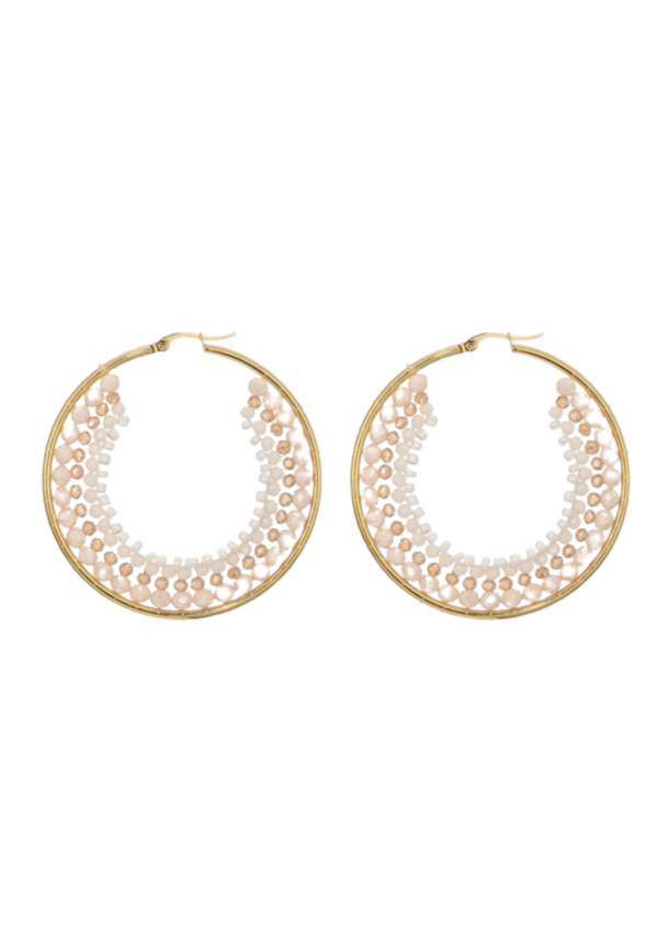 Oorbellen beaded hoops