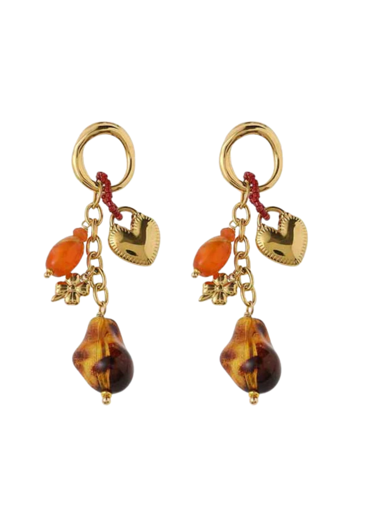 Oorbellen panter hart