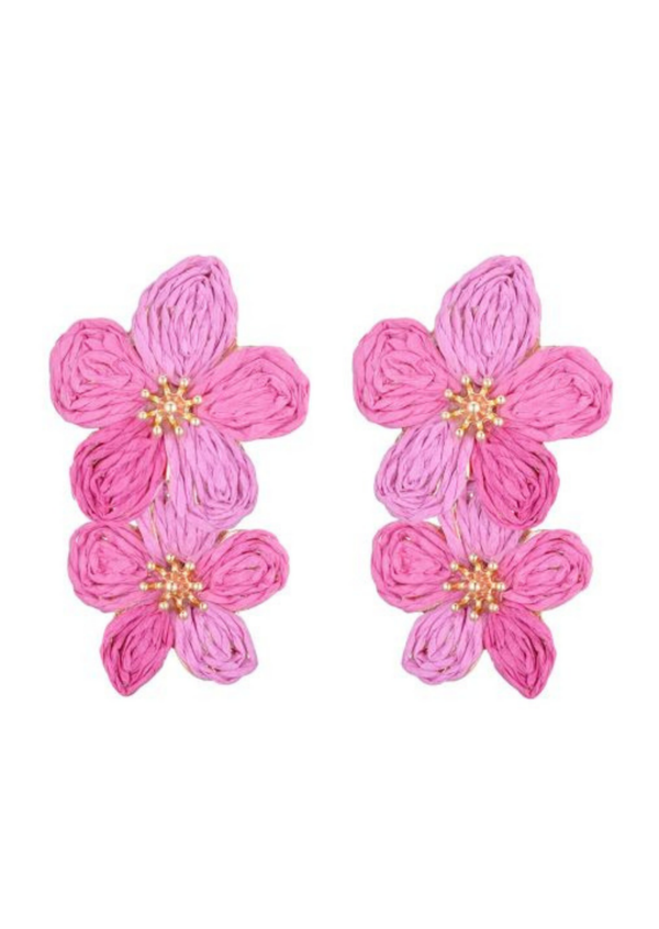 Oorbellen paper flower - verschillende kleuren -