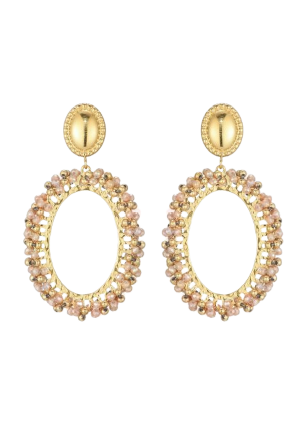 Oorbellen Magda - Beige -