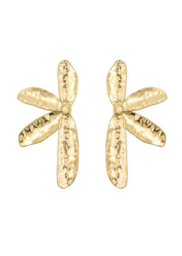 Big flower oorbellen