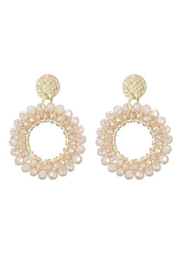 Basic beaded oorbellen - verschillende kleuren -