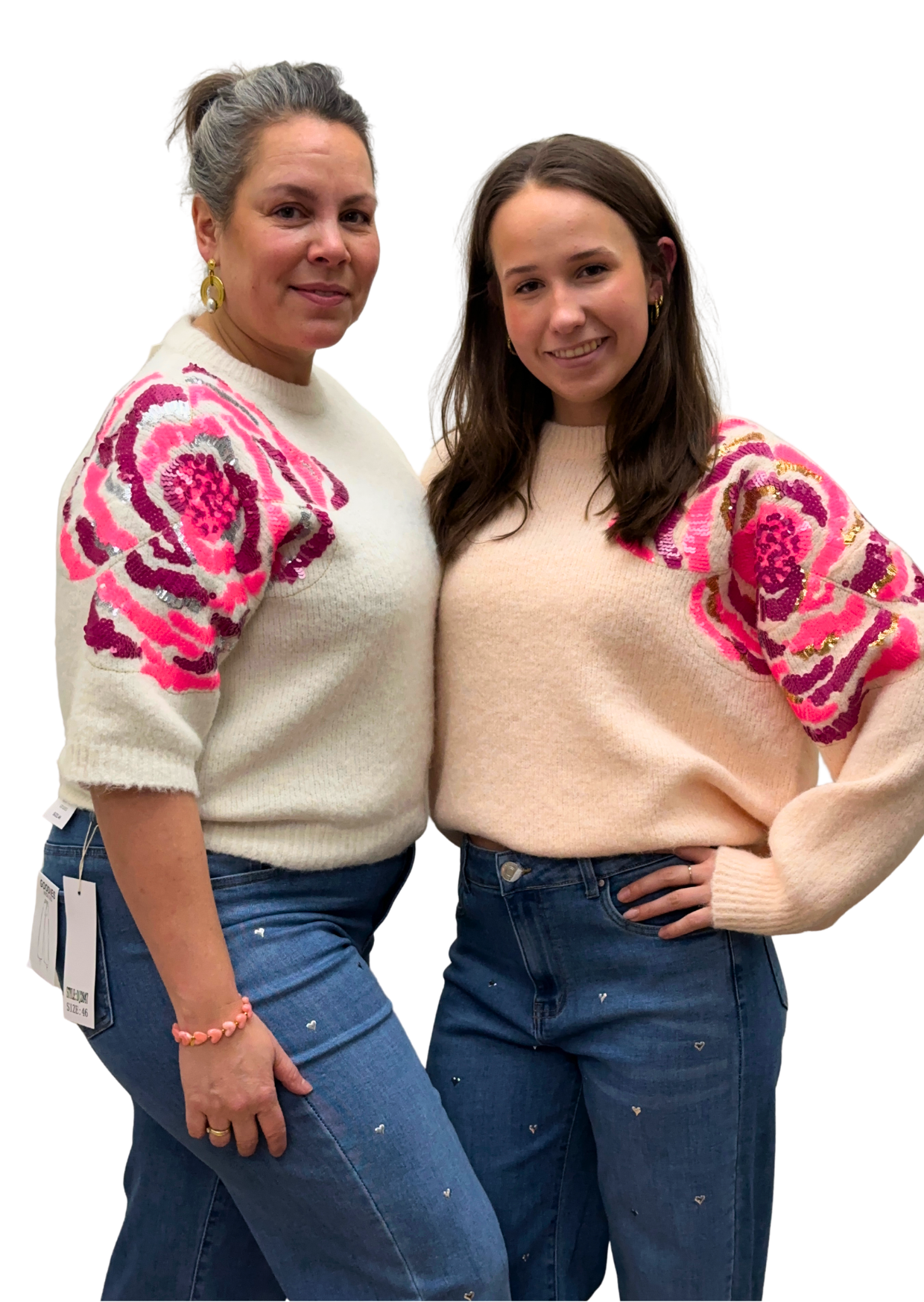 Flower trui lange mouw