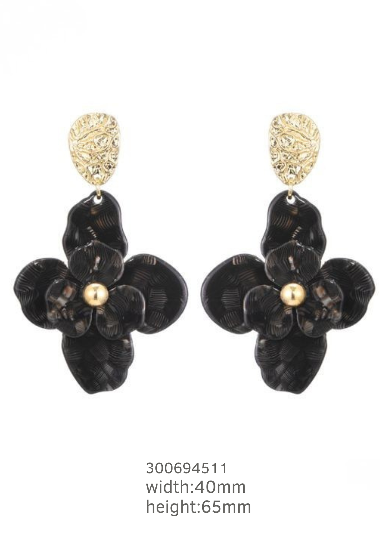 Oorbellen brown flower