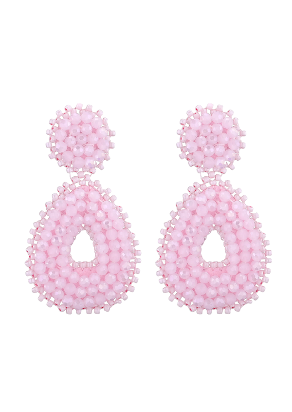 Oorbellen pink sparkle