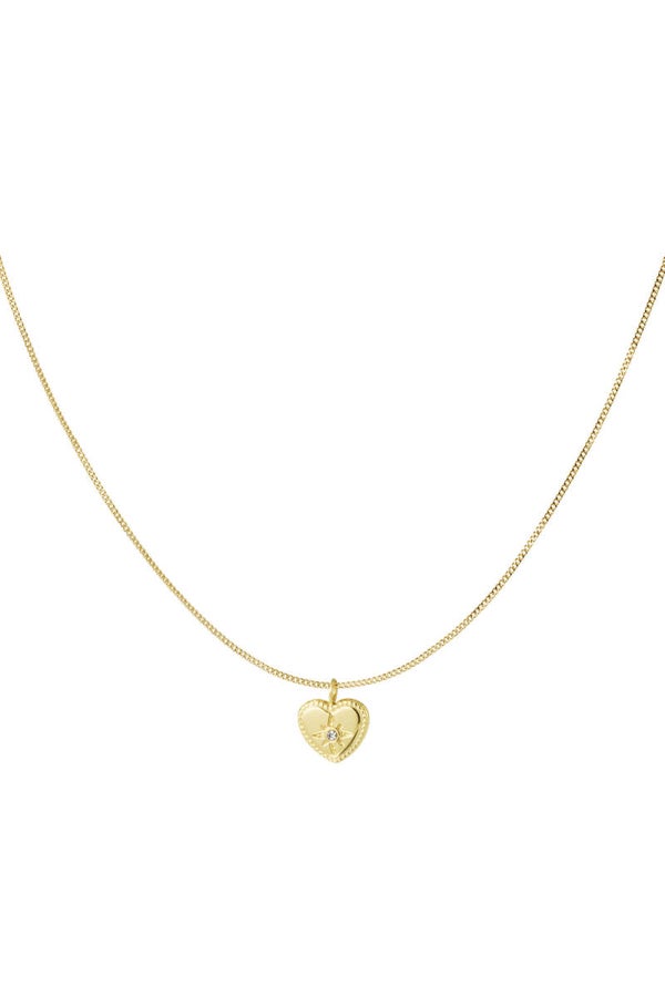 Diamond heart ketting