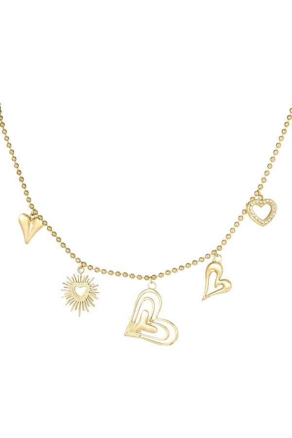 Loving hearts necklace - goud of zilver -