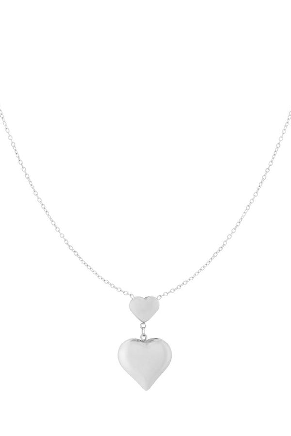 Double heart ketting