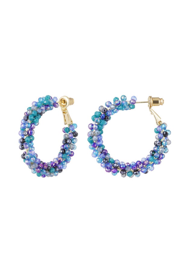 Oorbellen blue cirkel