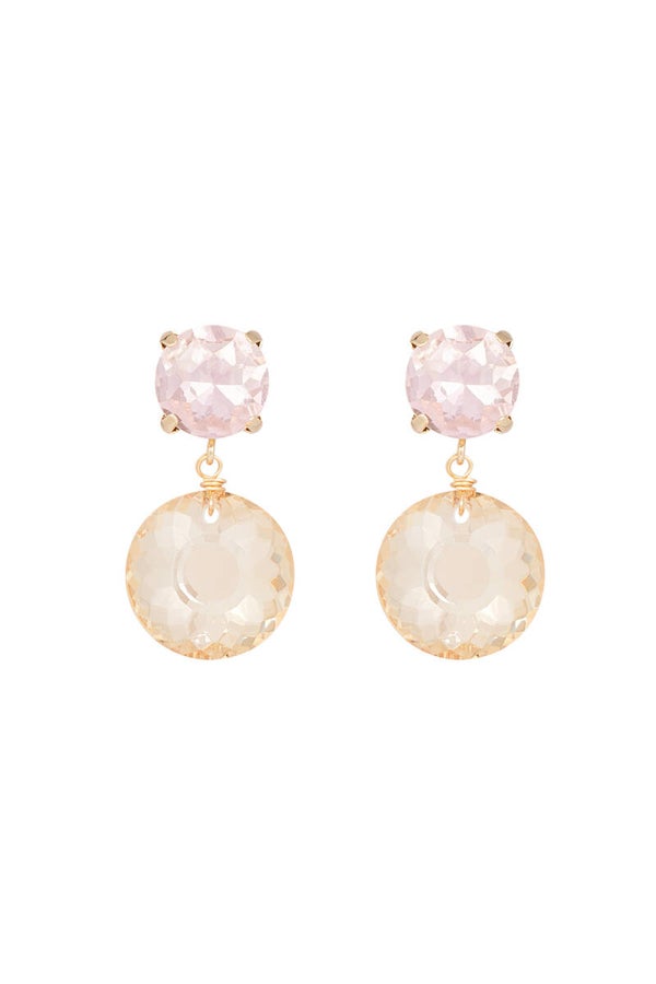 Double diamond earrings - verschillende kleuren -