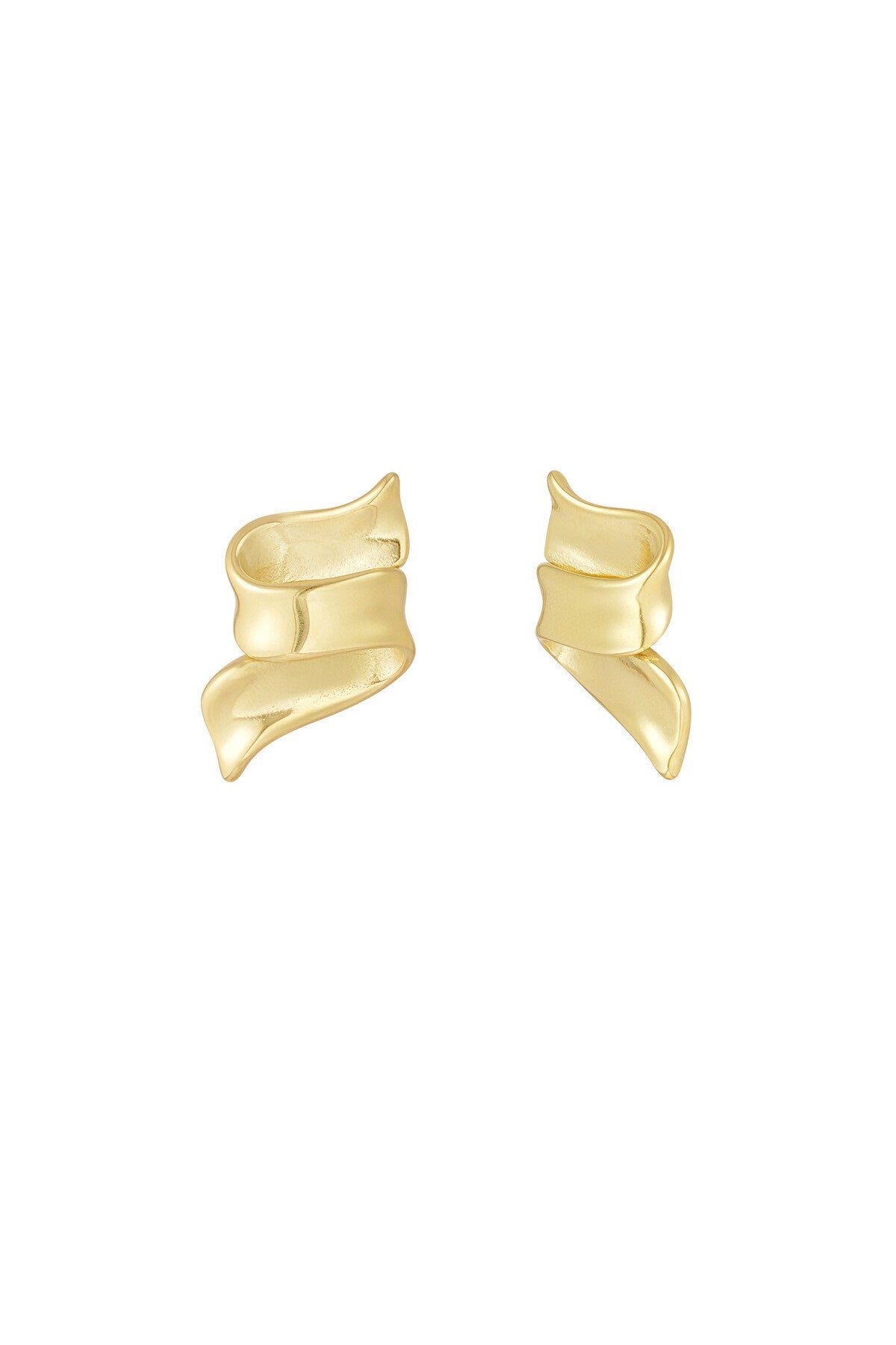 Oorbellen Swirly slide - goud of zilver-