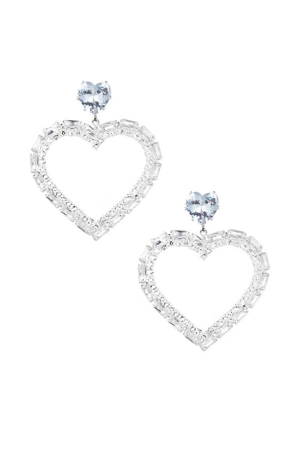 Heartfelt glitz earrings - goud of zilver -