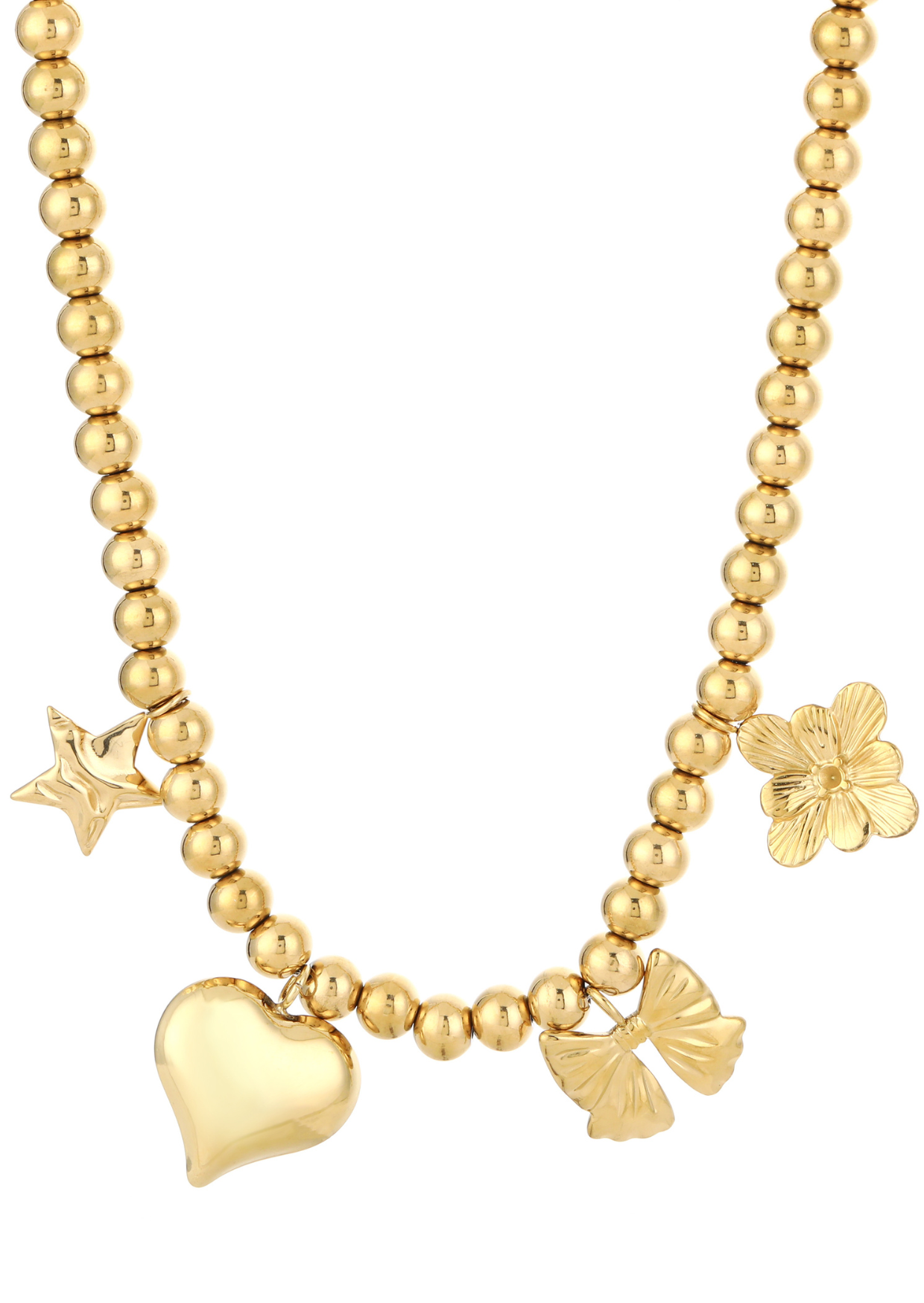 Bolletjes bulky charm ketting