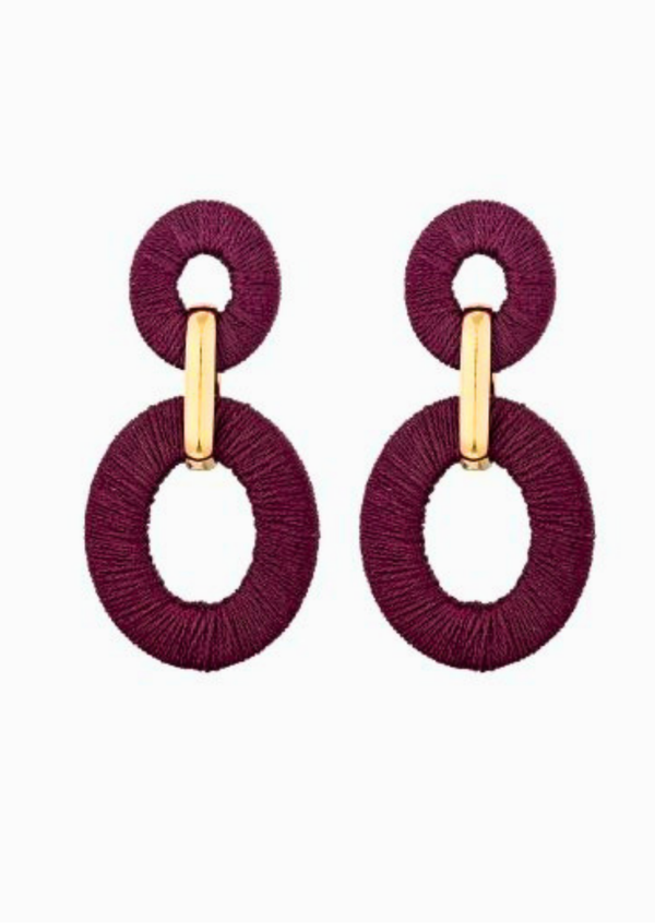 Oorbellen Bordeaux hoops