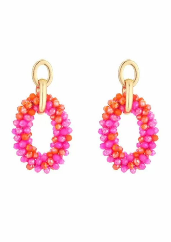 Oorbellen Pink party