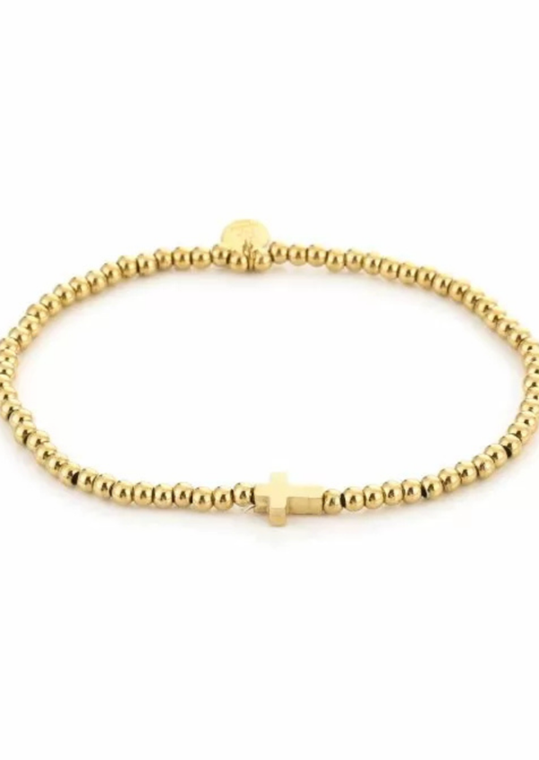 Bolletjes cross armband