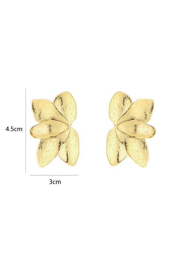 Halve bloem oorbellen