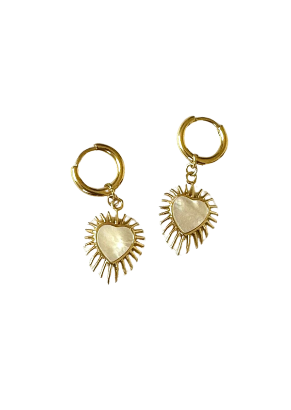 Oorbellen sparkly heart