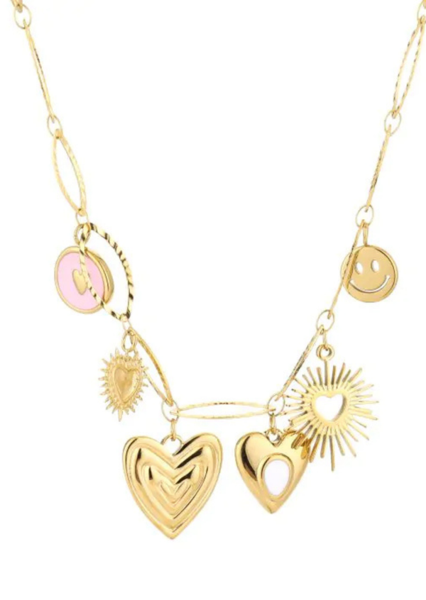 Ketting Pink hearts