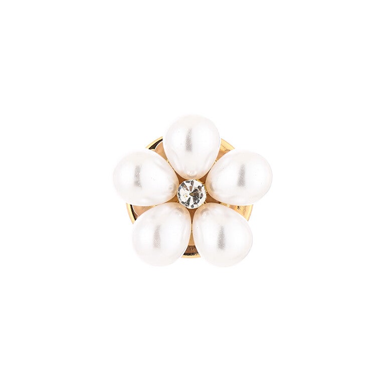 Pearl flower button cover