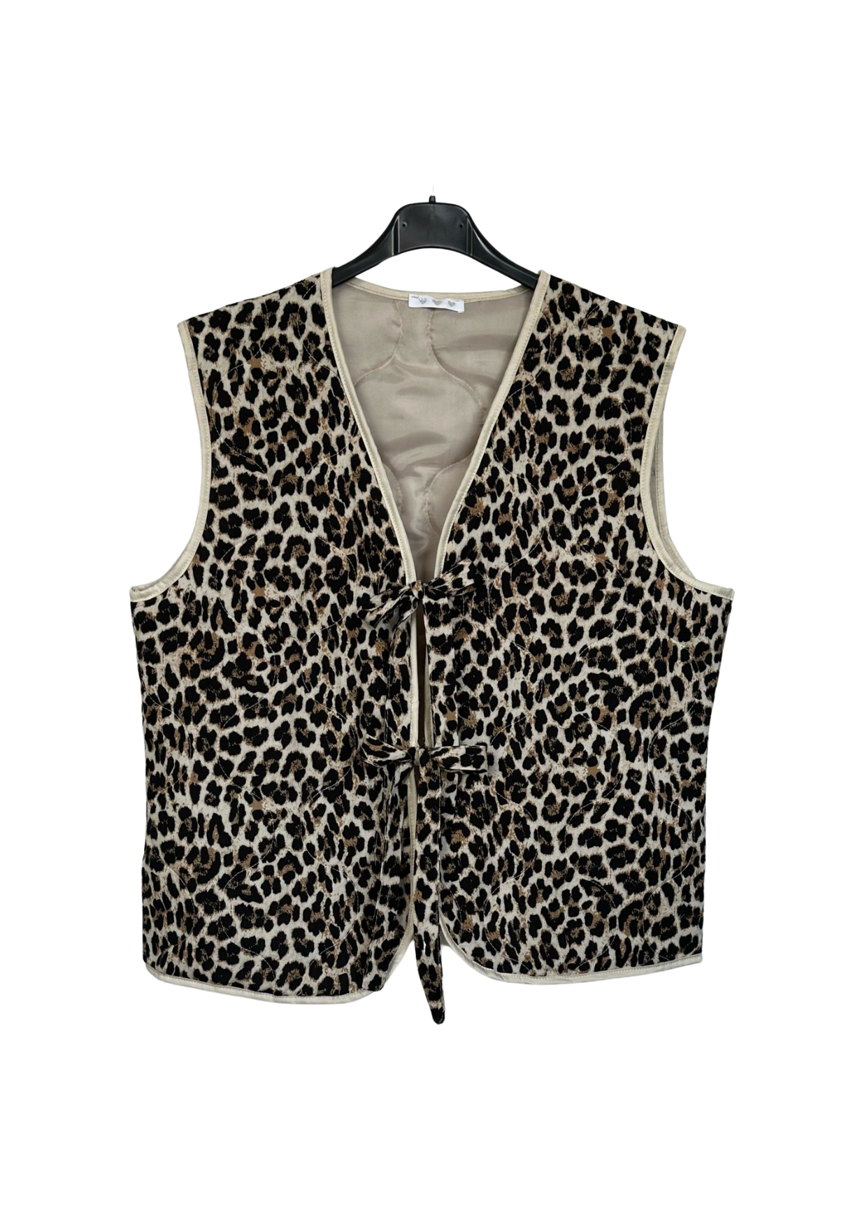 Panter gilet met strikjes