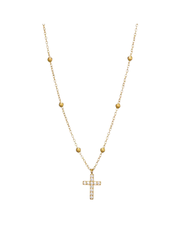 Ketting diamant kruisje