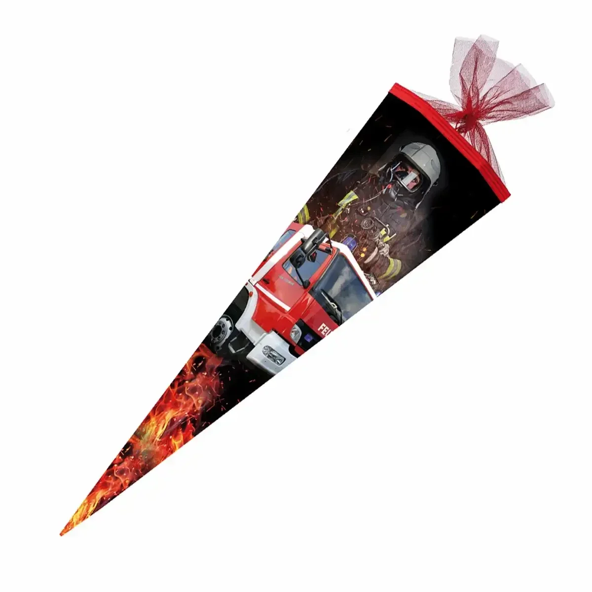 Nestler Schultüte Feuerwehr Tüll eckig 85cm